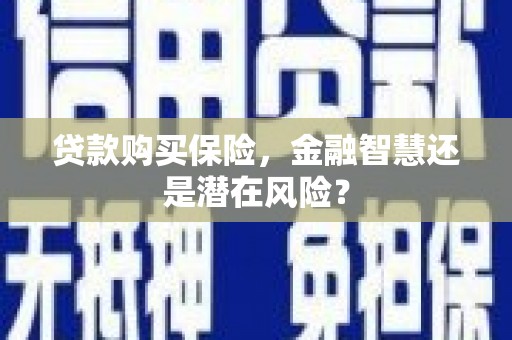 定州贷款购买保险，金融智慧还是潜在风险？