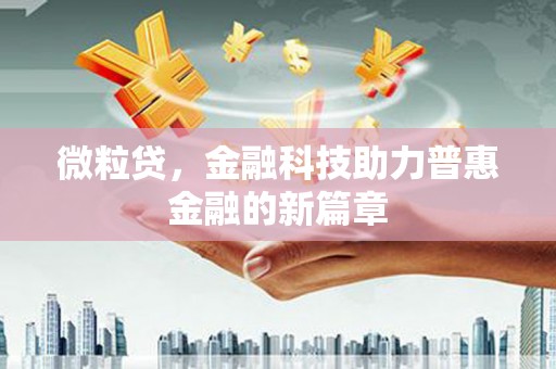 定州微粒贷，金融科技助力普惠金融的新篇章