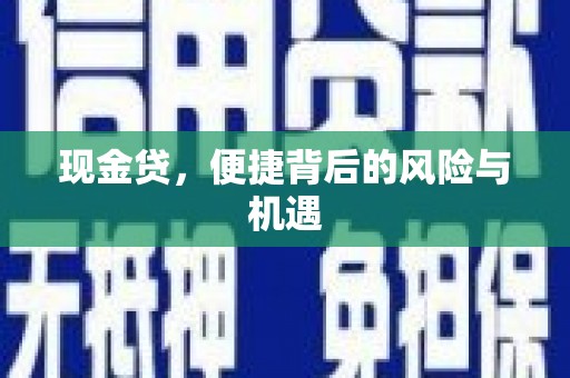 定州现金贷，便捷背后的风险与机遇