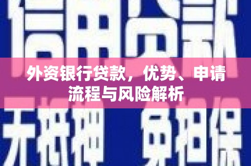 定州外资银行贷款，优势、申请流程与风险解析
