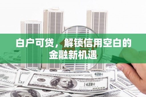 定州白户可贷，解锁信用空白的金融新机遇