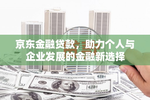 定州京东金融贷款，助力个人与企业发展的金融新选择