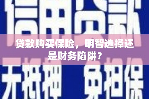 定州贷款购买保险，明智选择还是财务陷阱？