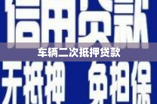定州车辆二次抵押贷款