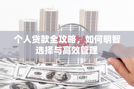 定州个人贷款全攻略，如何明智选择与高效管理